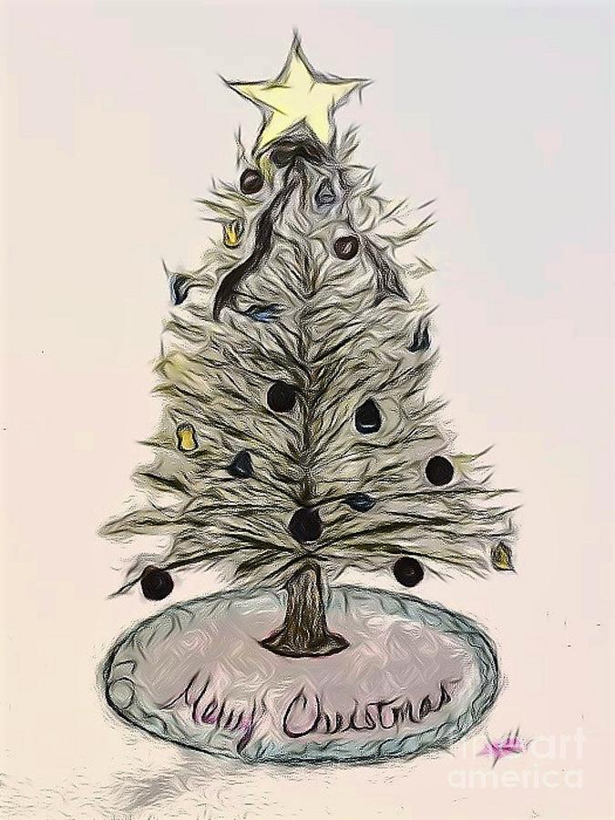 Xmas Tree Drawing Picture - Drawing Skill
