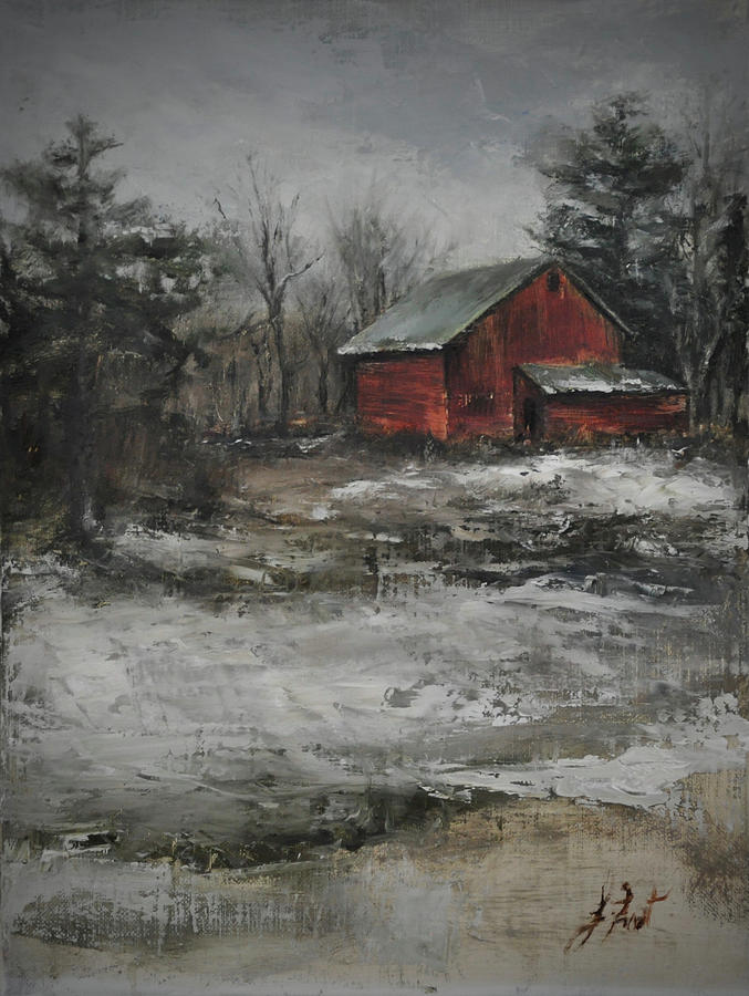 Christmas Tree Farm Painting by Lindsay Frost