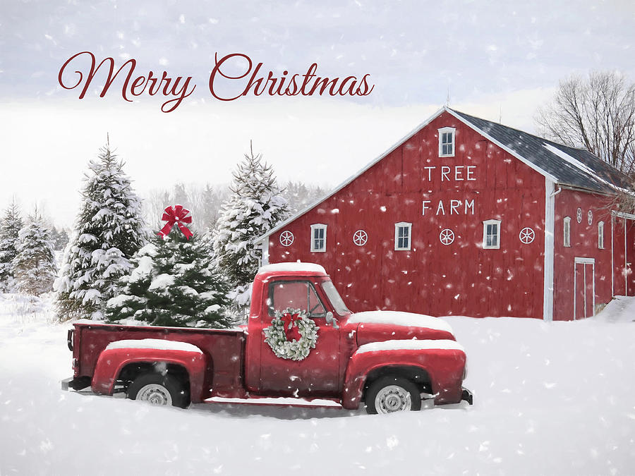 Christmas Tree Farm Mixed Media by Lori Deiter - Pixels