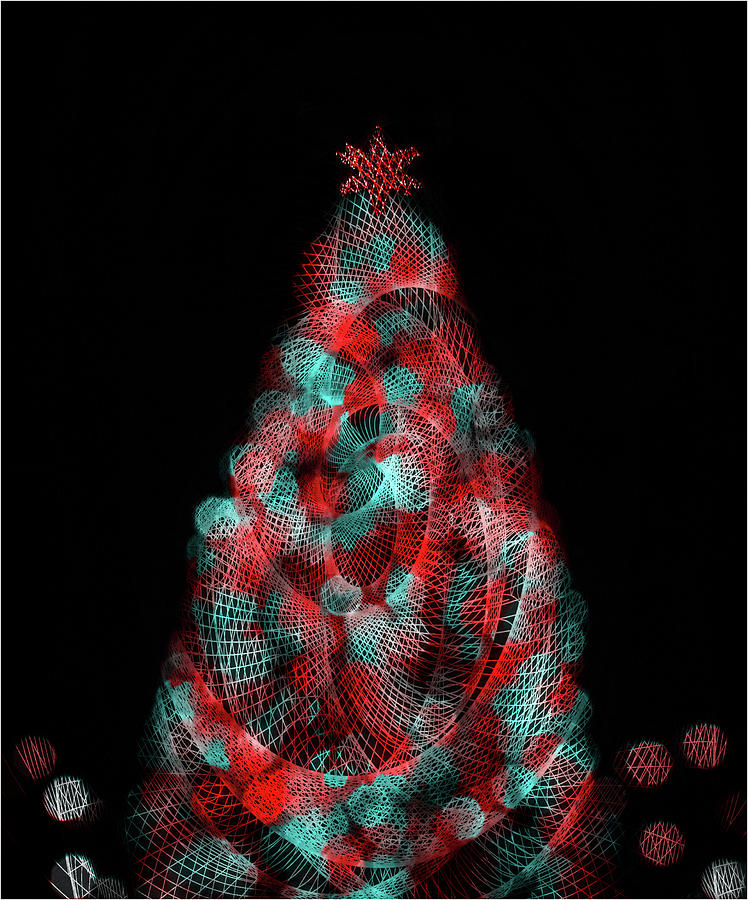 Christmas Tree in Abstract Photograph by Sylvia Goldkranz