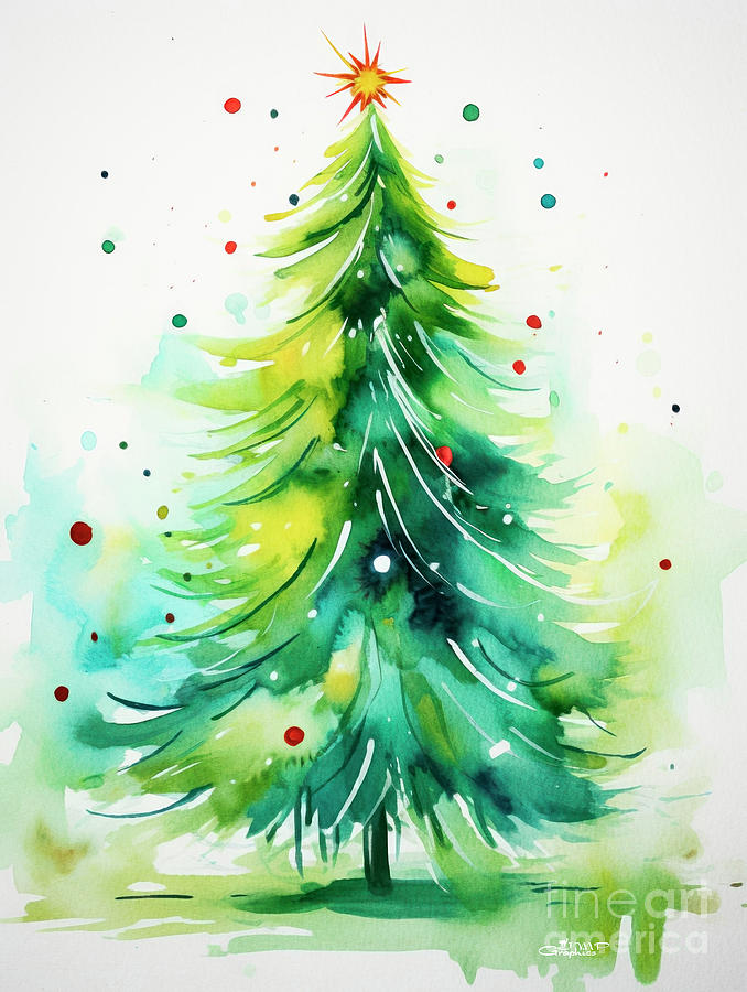 Christmas Tree Digital Art by Jutta Maria Pusl