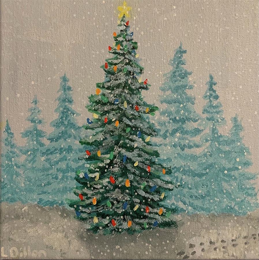 Christmas tree Painting by Lauren Dillon | Pixels