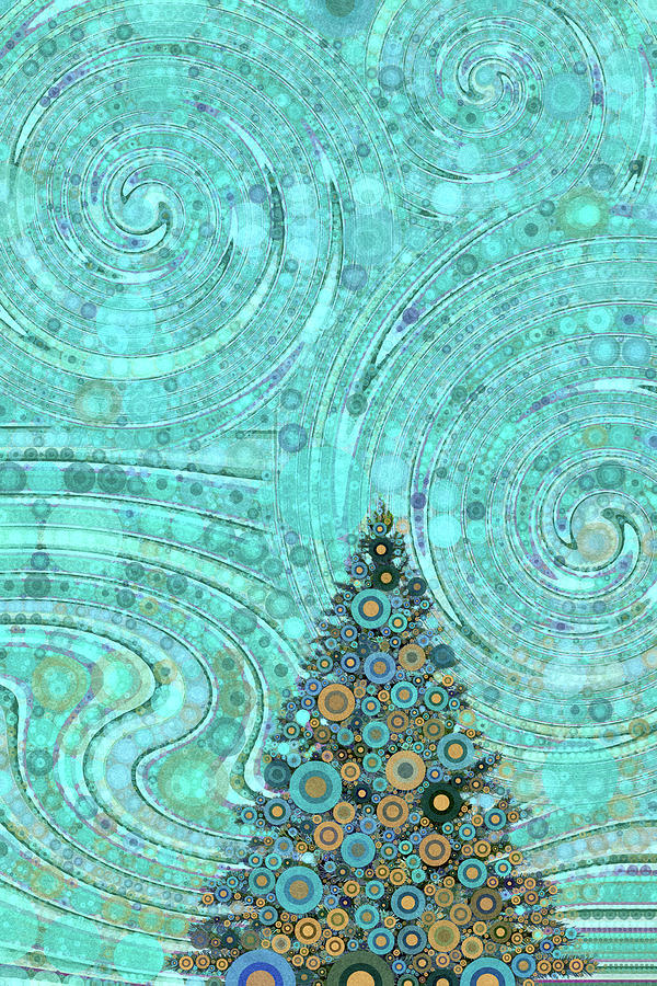 Blue Christmas Digital Art by Peggy Collins