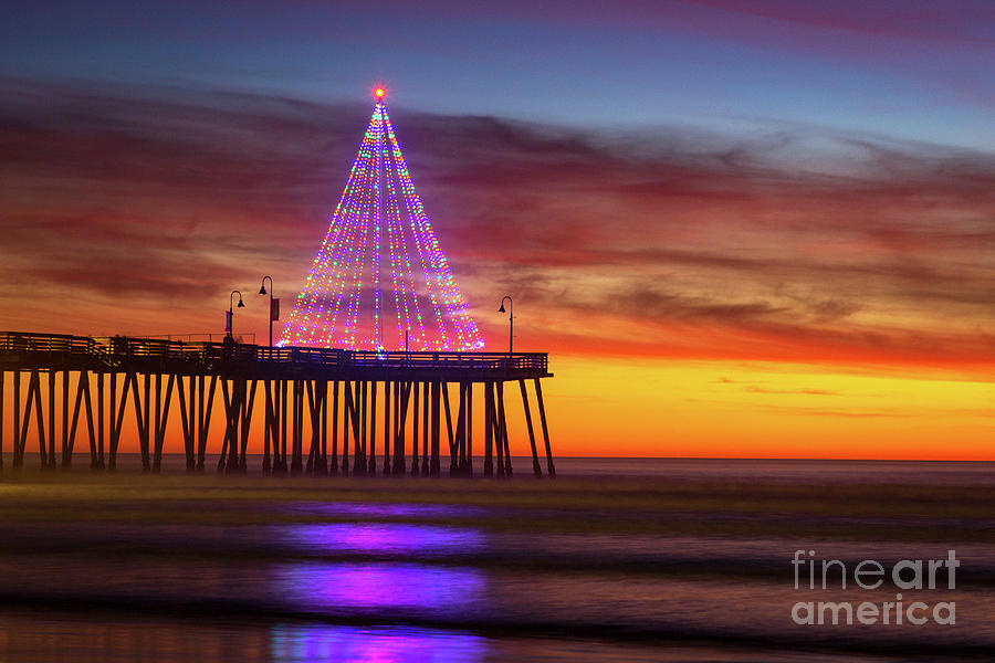 Christmas Tree on the Pismo Pier Photograph by Mimi Ditchie