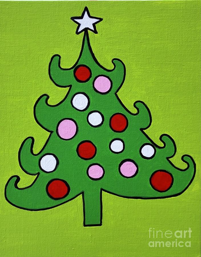 Christmas Tree Painting by Sean Brushingham | Fine Art America