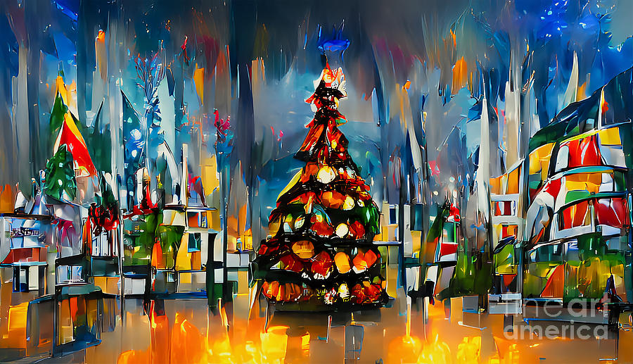 Christmas Mood On The Streets Of Our Town Digital Art