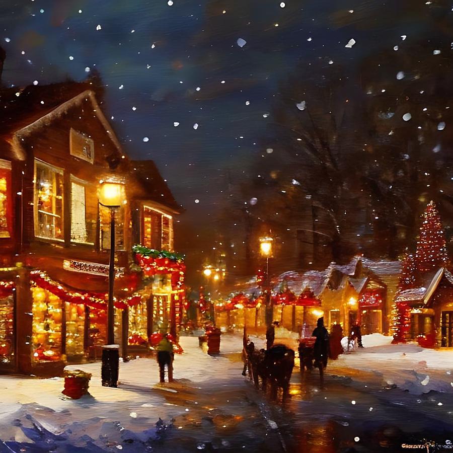Christmas Village 3 Digital Art by James Inlow