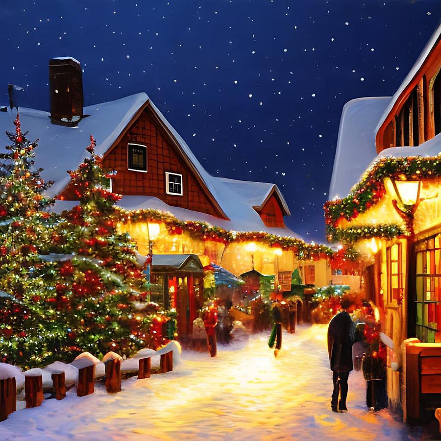 Christmas Village 5 Digital Art by James Inlow