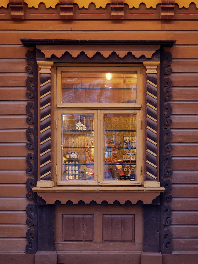 Christmas window at Tallipiha Photograph by Jouko Lehto