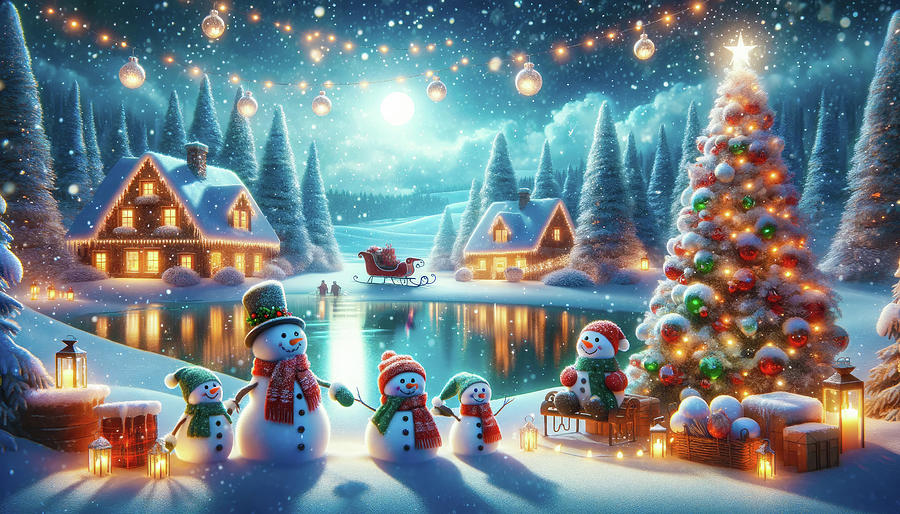 Christmas Winter Wonderland 01 Digital Art by Matthias Hauser