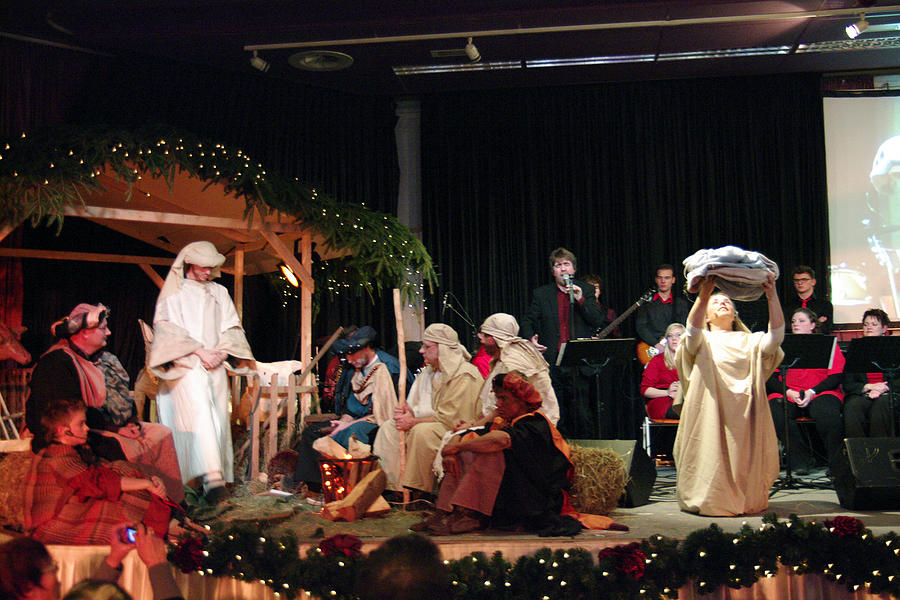 Christmas with nativity scene Photograph by Middelveld