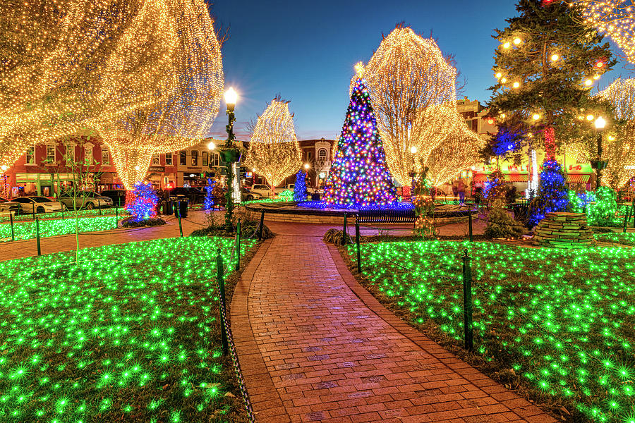 Christmas Wonderland In Downtown Bentonville Arkansas Photograph by