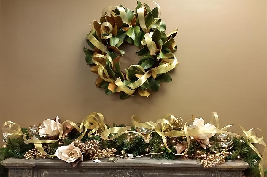 Christmas Wreath and Swag Photograph by Nancy Ayanna Wyatt