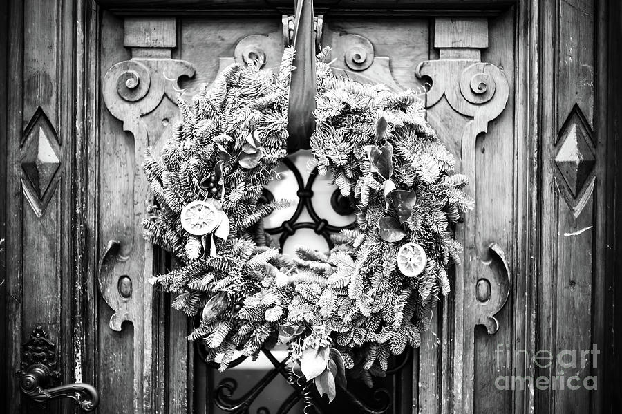 Christmas Wreath in Nuremberg Photograph by John Rizzuto