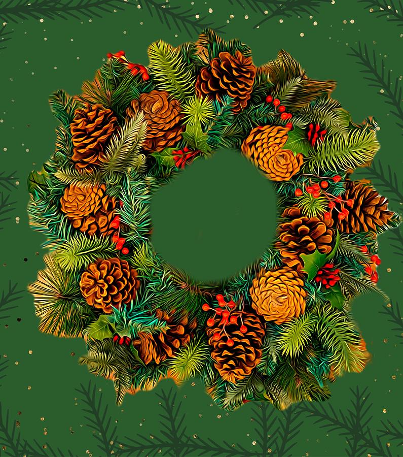 Christmas Wreath Photograph by Kathi Isserman
