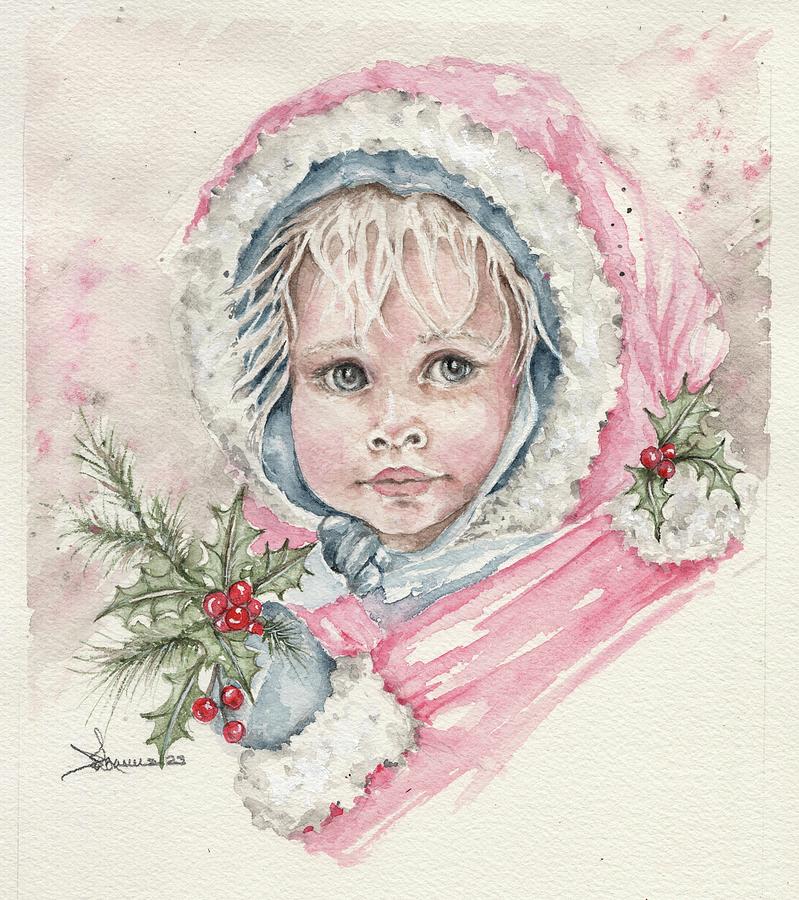 Christmas Painting - Christmastime is Here by Johanne Strong