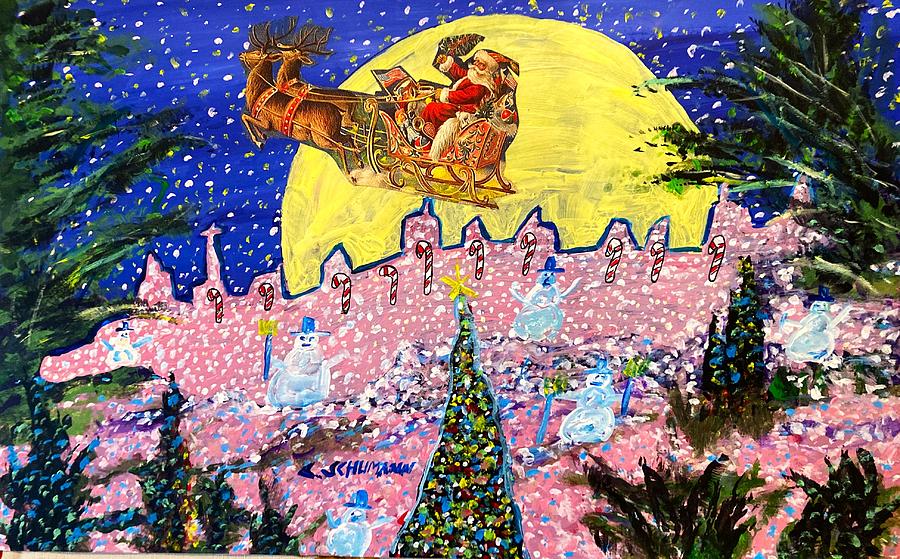 Christmas Mixed Media - Christmasville by Carl Schumann