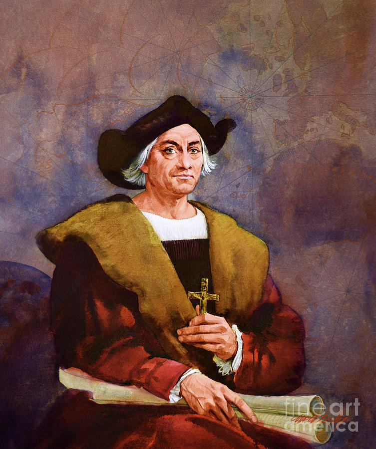 Christopher Columbus Painting by Tom McNeely