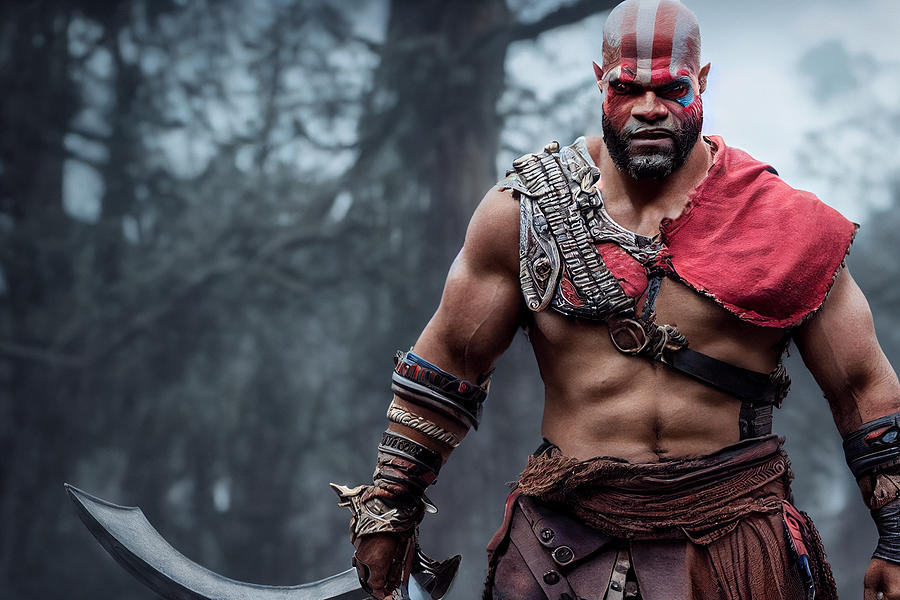 Christopher Judge As Kratos Photorealism Stylized Prett 4c482da8