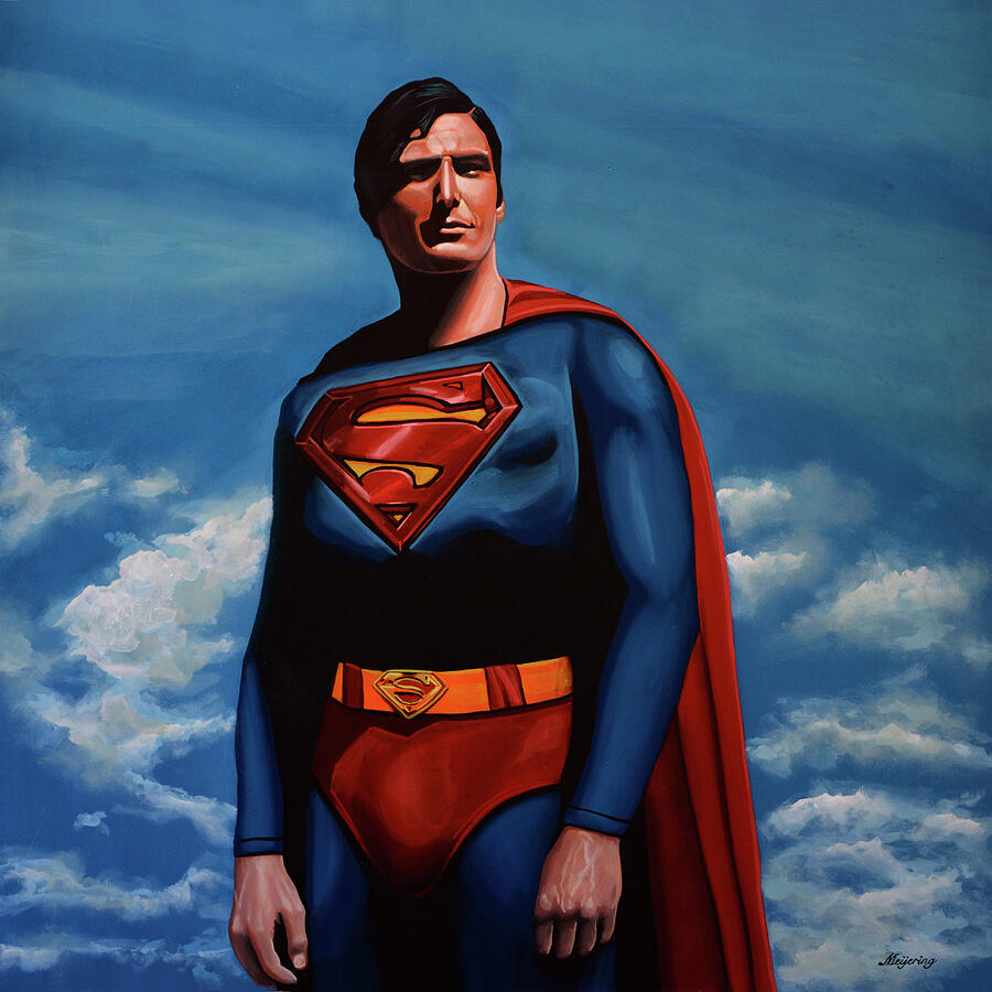 Christopher Reeve as Superman Painting Painting by Paul Meijering