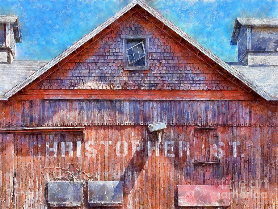 Barn Photograph - Christopher St Red Barn Rustic by Janine Riley