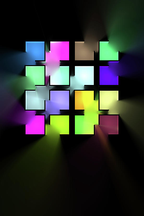 Chromatic Cubes 1 Digital Art
