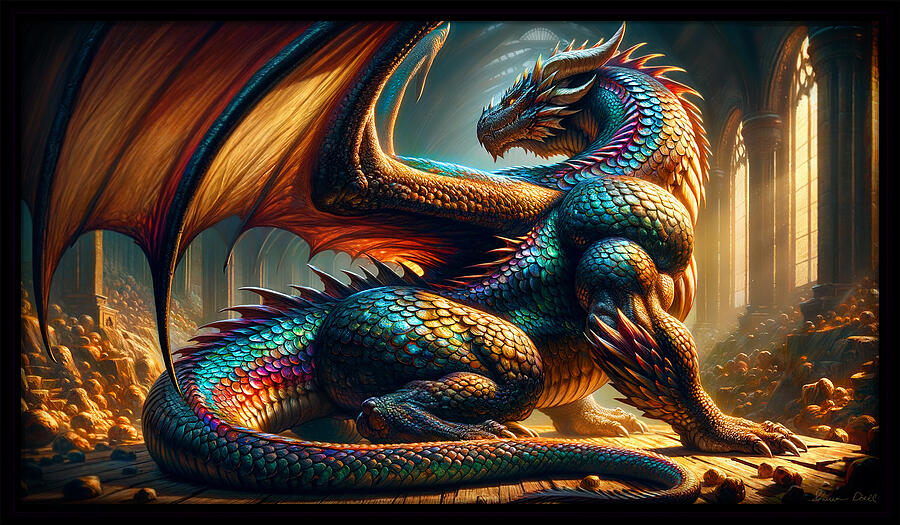 Chromatic Dragon Digital Art by Shawn Dall