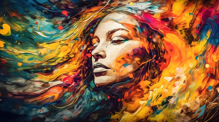 Chromatic Spirit - A Burst of Colorful Identity Painting by Artella ...