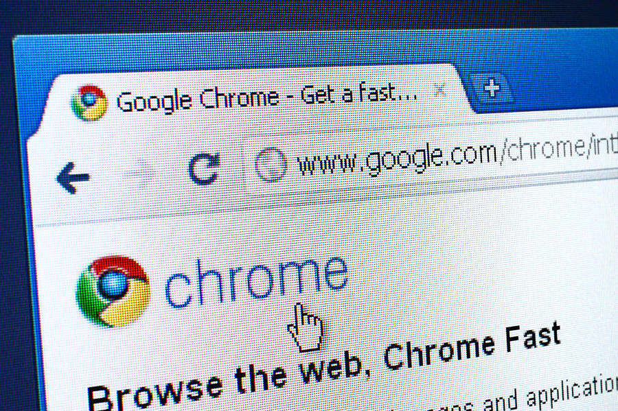 Chrome webpage on the browser Photograph by Brightstars