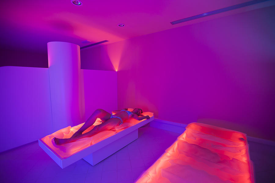 Chromotherapy: relax on heated mattress Photograph by Robyvannucci