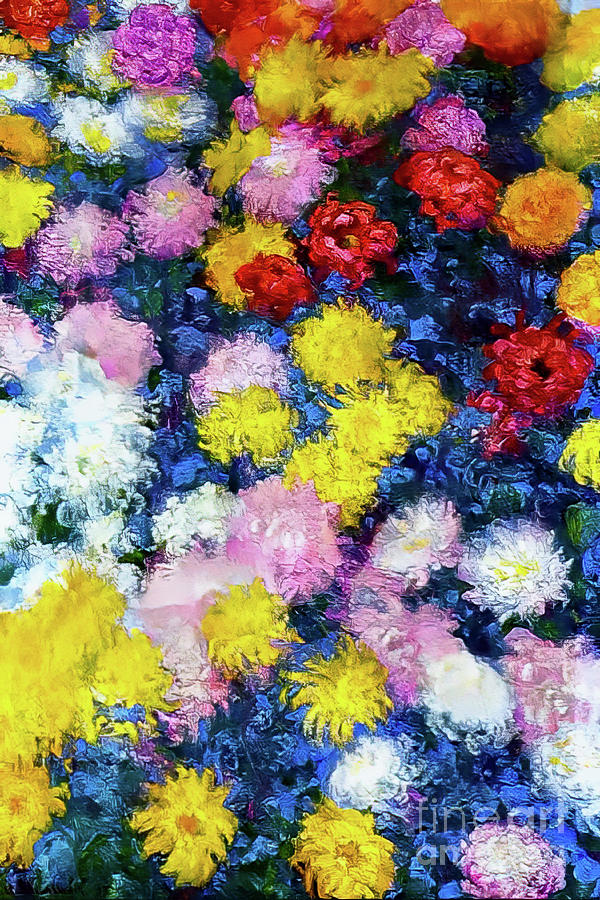 Chrysanthemums I by Claude Monet 1897 Painting by Claude Monet