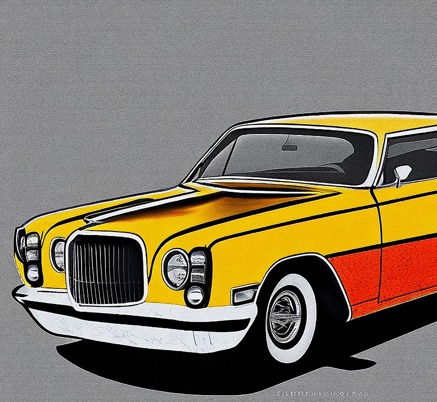 Chrysler 300 Chrysler Black Luxury Pop Art Midcentury Modern Digital 