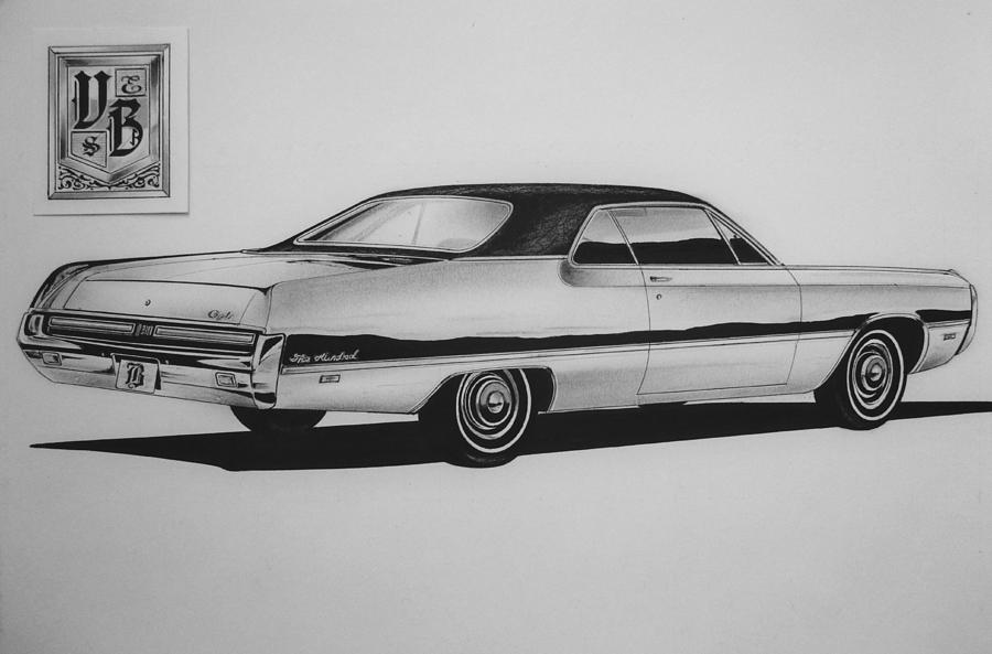 CHRYSLER 300 Hardtop 1969. Drawing by Vitaly Batozhsky | Fine Art America