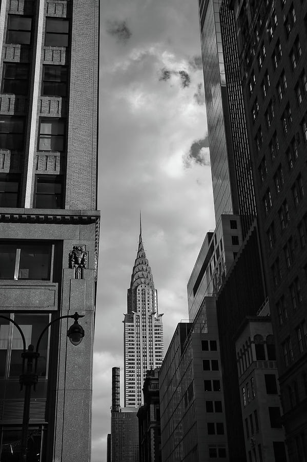 Chrysler Building Manhattan NYC Black white Photograph by Chuck Kuhn