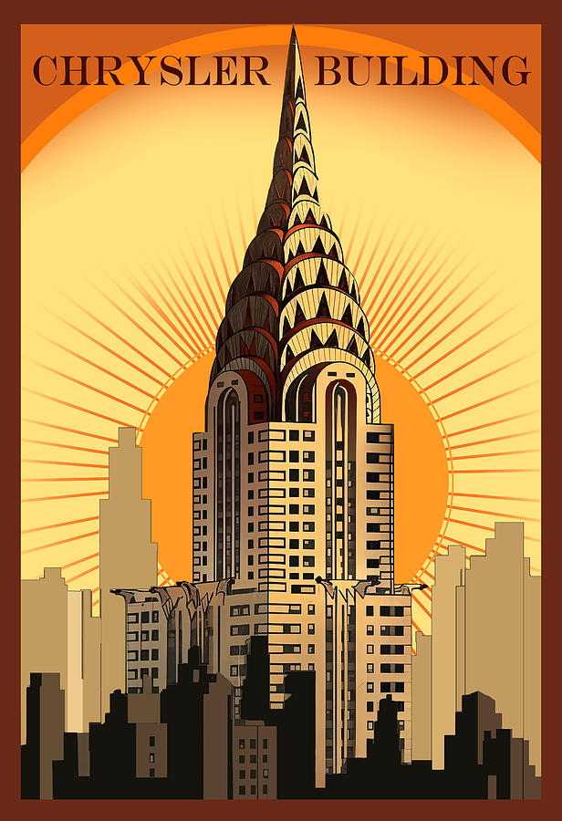 Chrysler Building - Vintage Travel Poster Digital Art by Anon - Fine ...