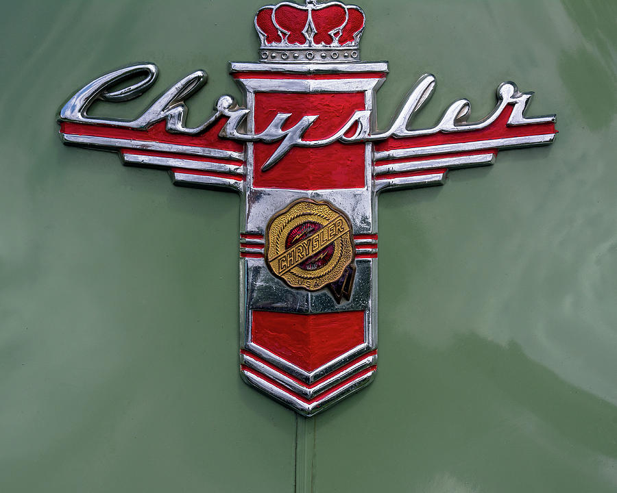 Chrysler New Yorker Hood Emblem 1948 Photograph by John Bartelt | Fine ...