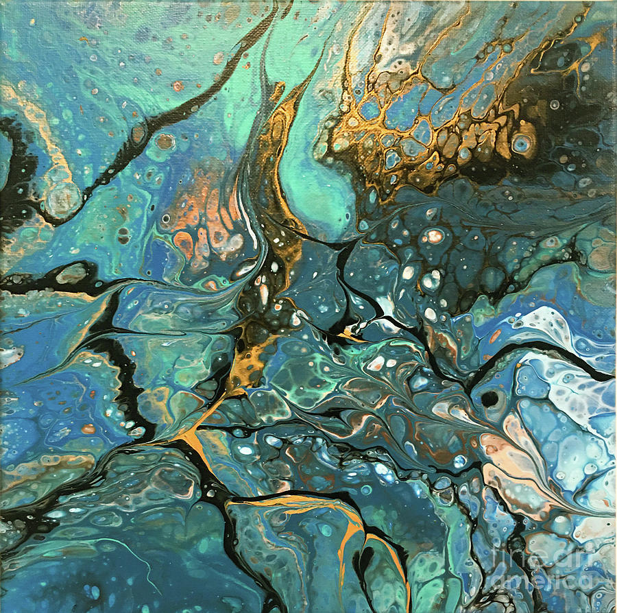Chrysocolla Painting by Lucy Arnold
