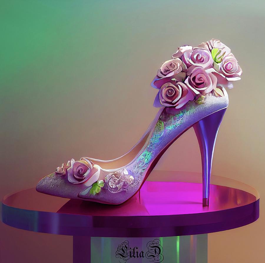 Chubby Chic Rosy Shoe Prototype Painting by Lilia D - Fine Art America