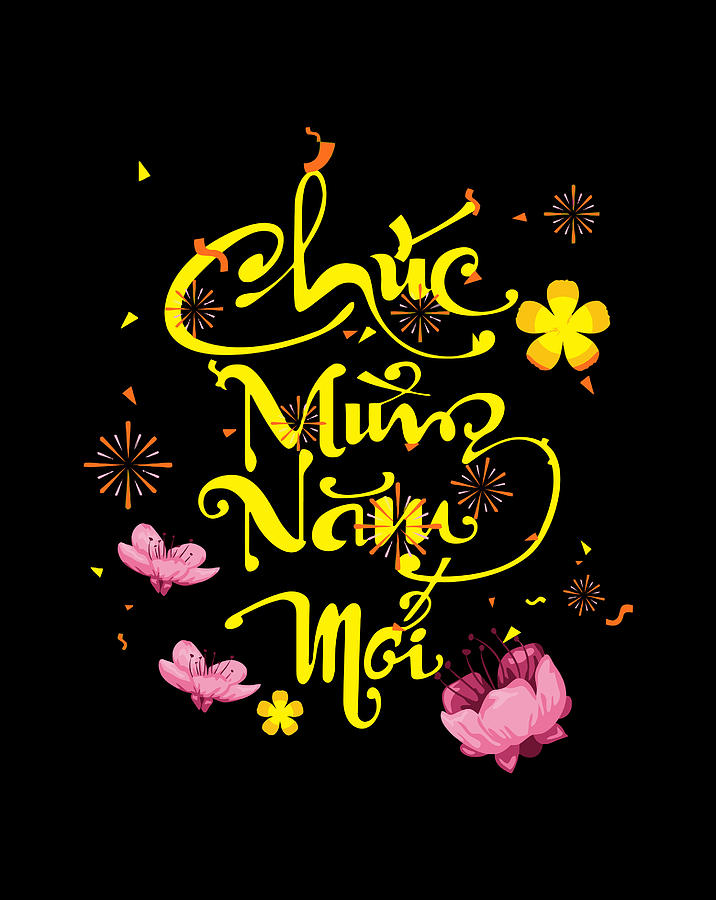 Chuc Mung Nam Moi New Year 2021 Drawing by Grace Hunter