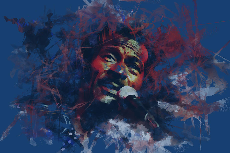 Chuck Berry  Mixed Media by Brian Reaves