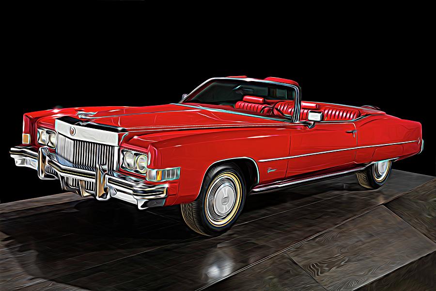 Chuck Berrys Red Cadillac Eldorado Expressionism Photograph by Bill Swartwout