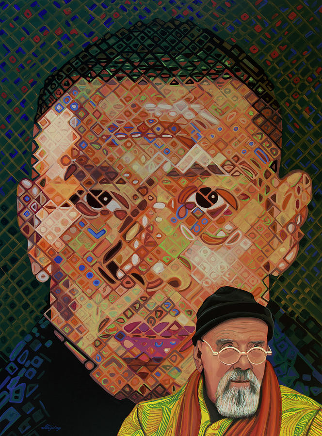 Chuck Close Painting Painting by Paul Meijering