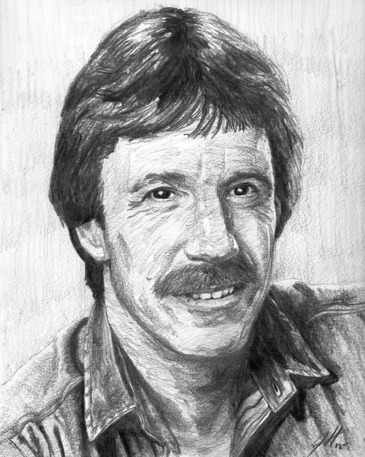 Chuck Norris Drawing by Jason Heida - Fine Art America