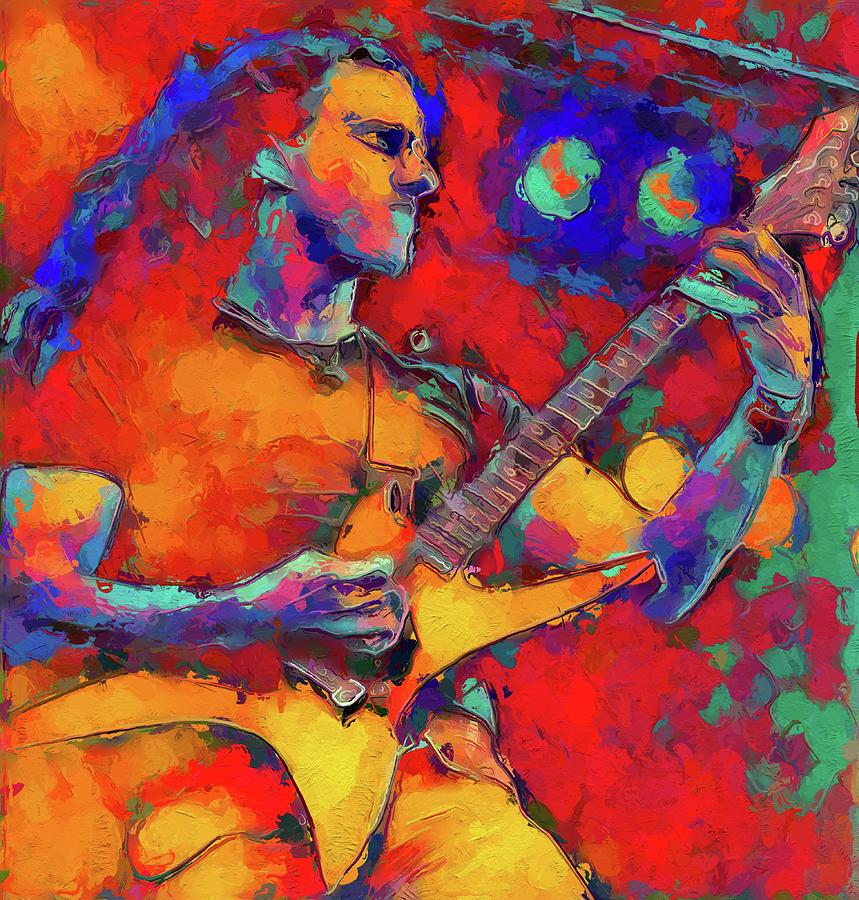 Chuck Schuldiner Red Digital Art By Unexpected Object