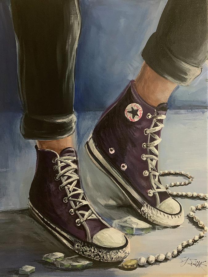 Chucks and Pearls #4 Painting by Susan L Sistrunk