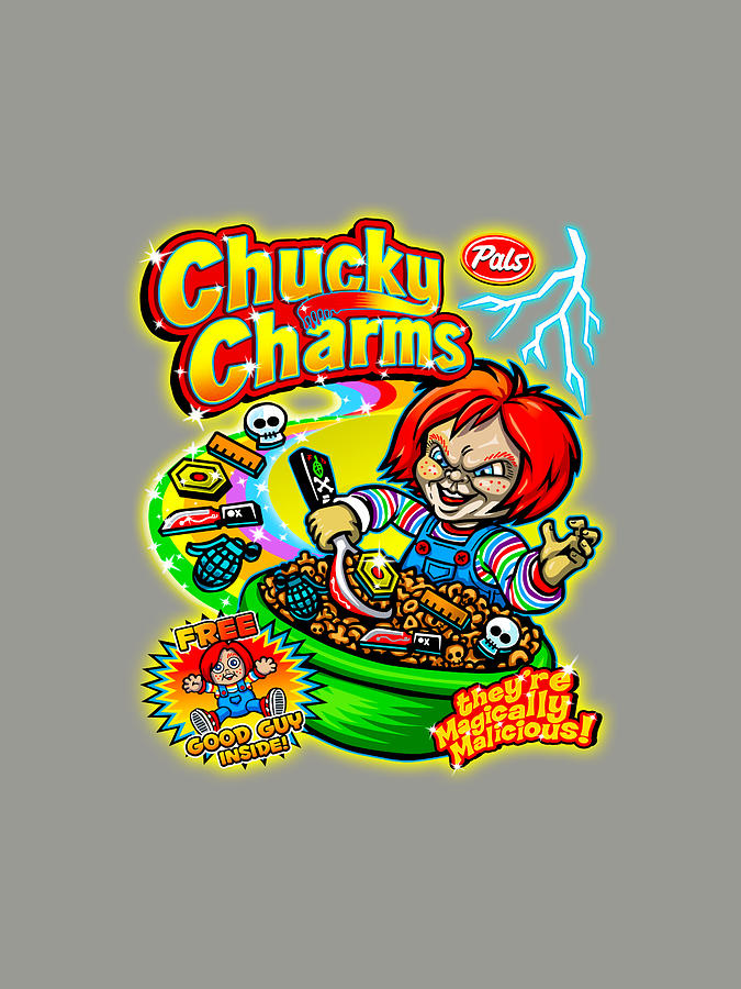 Chucky Charms Horror Cereal Parody Painting by Jason Randle - Fine Art ...