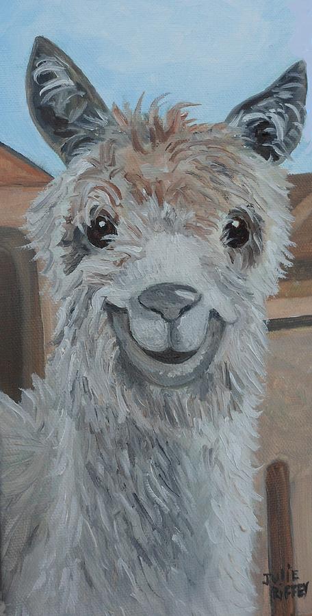 ChuPaca the Alpaca Painting by Julie Brugh Riffey