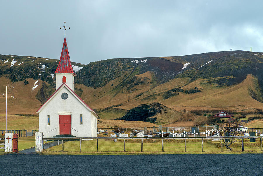Church and Cemetery in Iceland  Photograph by Dubi Roman