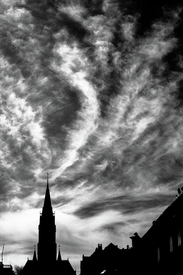 Church and Clouds Photograph by Hakon Soreide