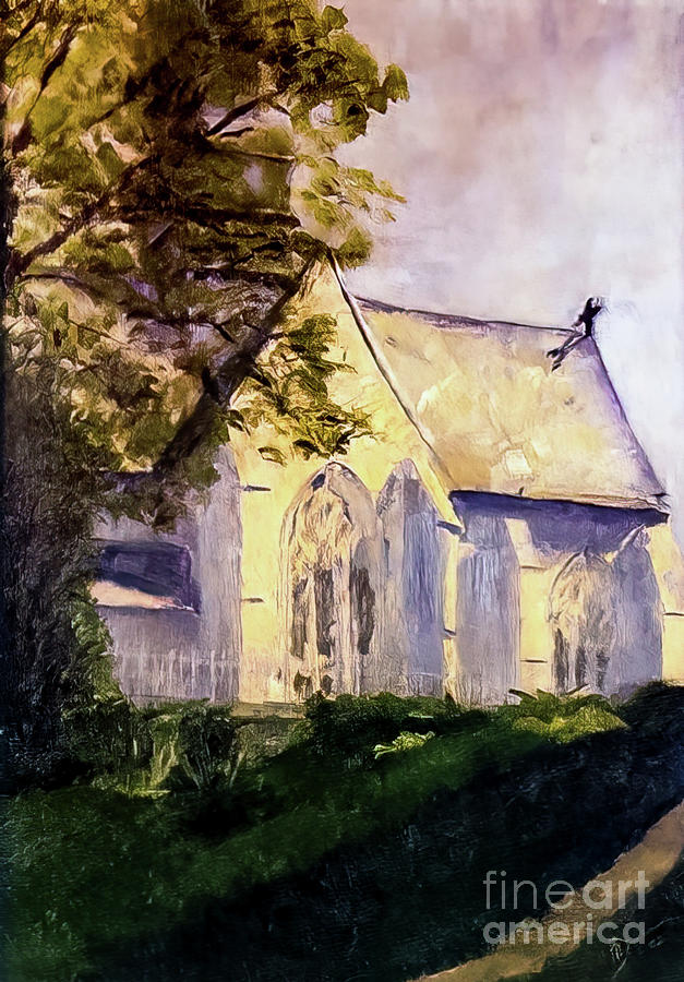Church at Blainville 1902 Painting by M G Whittingham